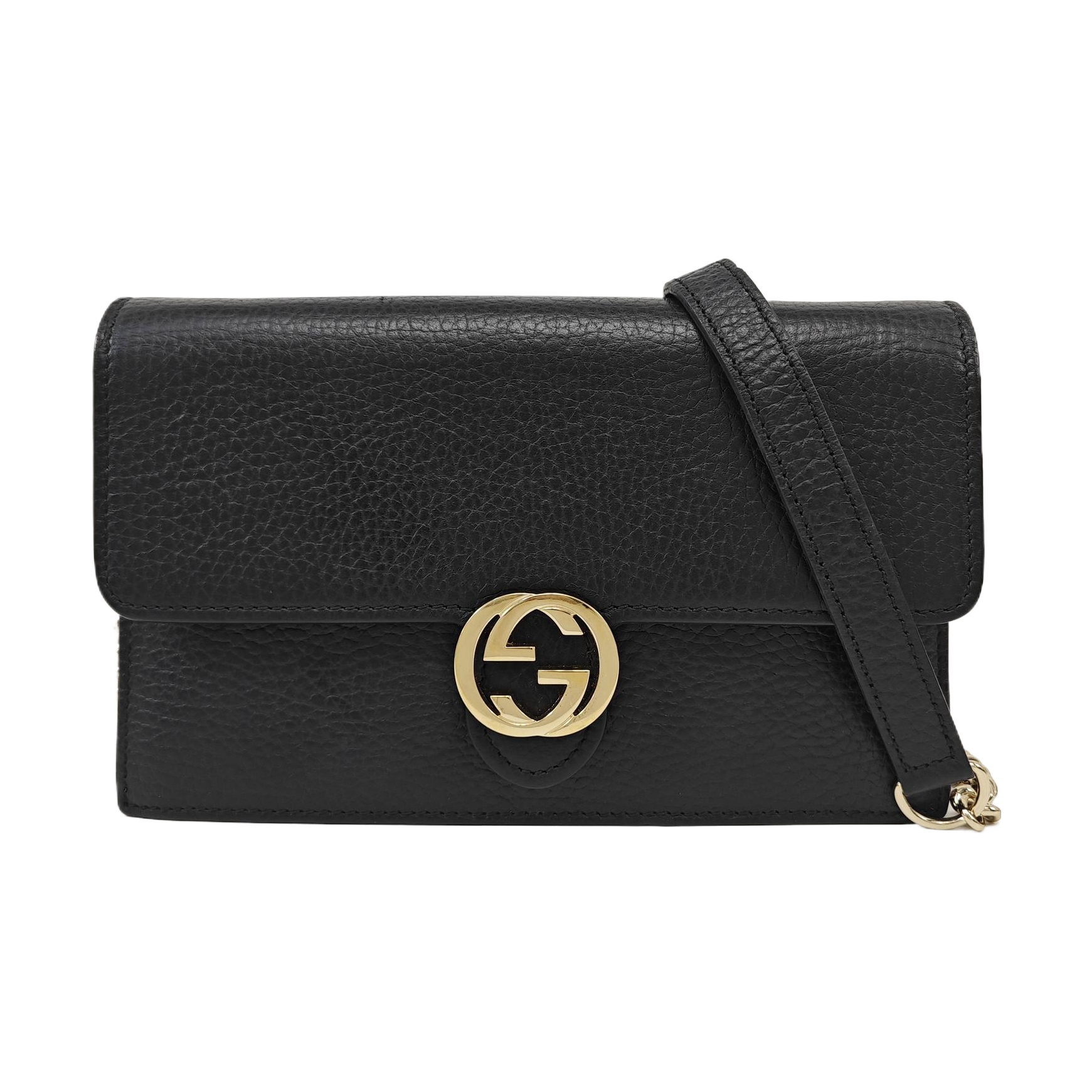 Interlocking G Small Calfskin Black