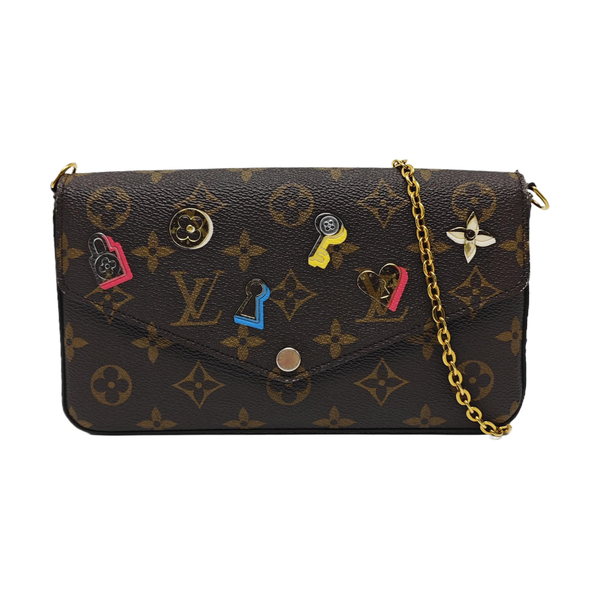 Authenticated pre-owned  FÉLICIE Monogram Coated Canvas Brown - Shoulder Bag at Looply