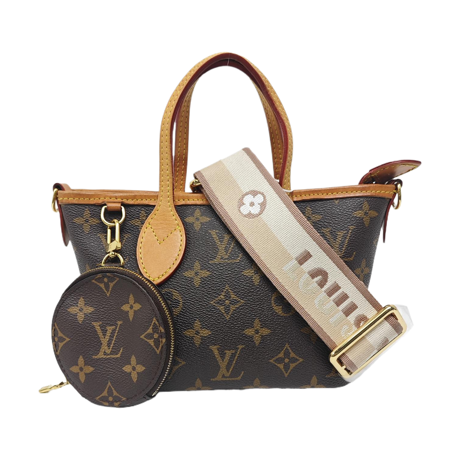 NEVERFULL BB Monogram Coated Canvas Brown