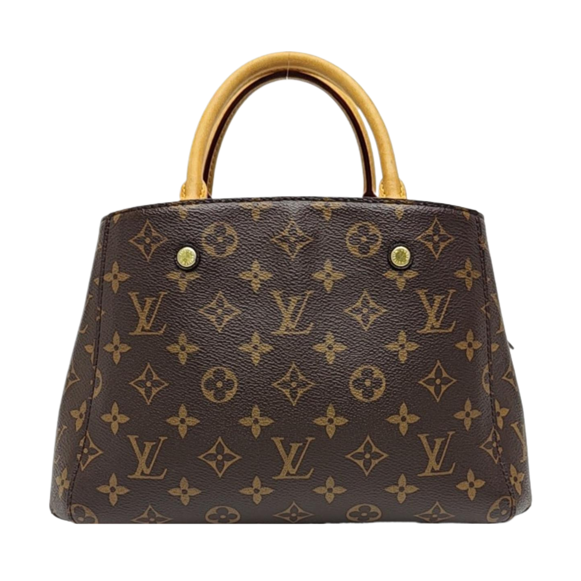 MONTAIGNE BB Monogram Coated Canvas Brown
