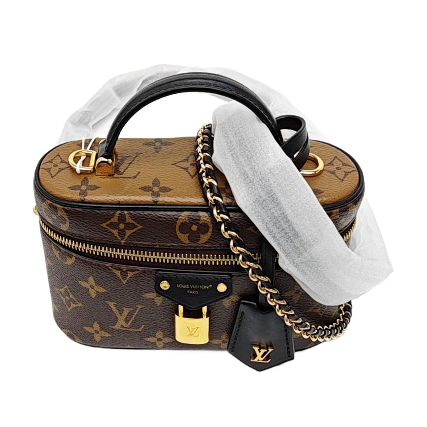 Vanity Chain Pouch Monogram Coated Canvas Brown