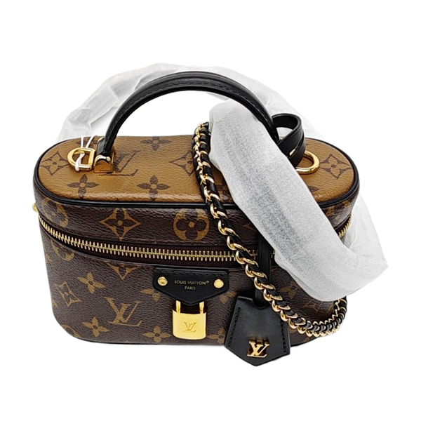 Vanity Chain Pouch Monogram Coated Canvas Brown