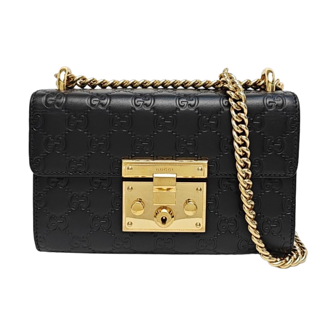 Padlock Small Monogram Calfskin Black