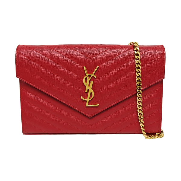 MONOGRAM Medium Quilted Calfskin Red