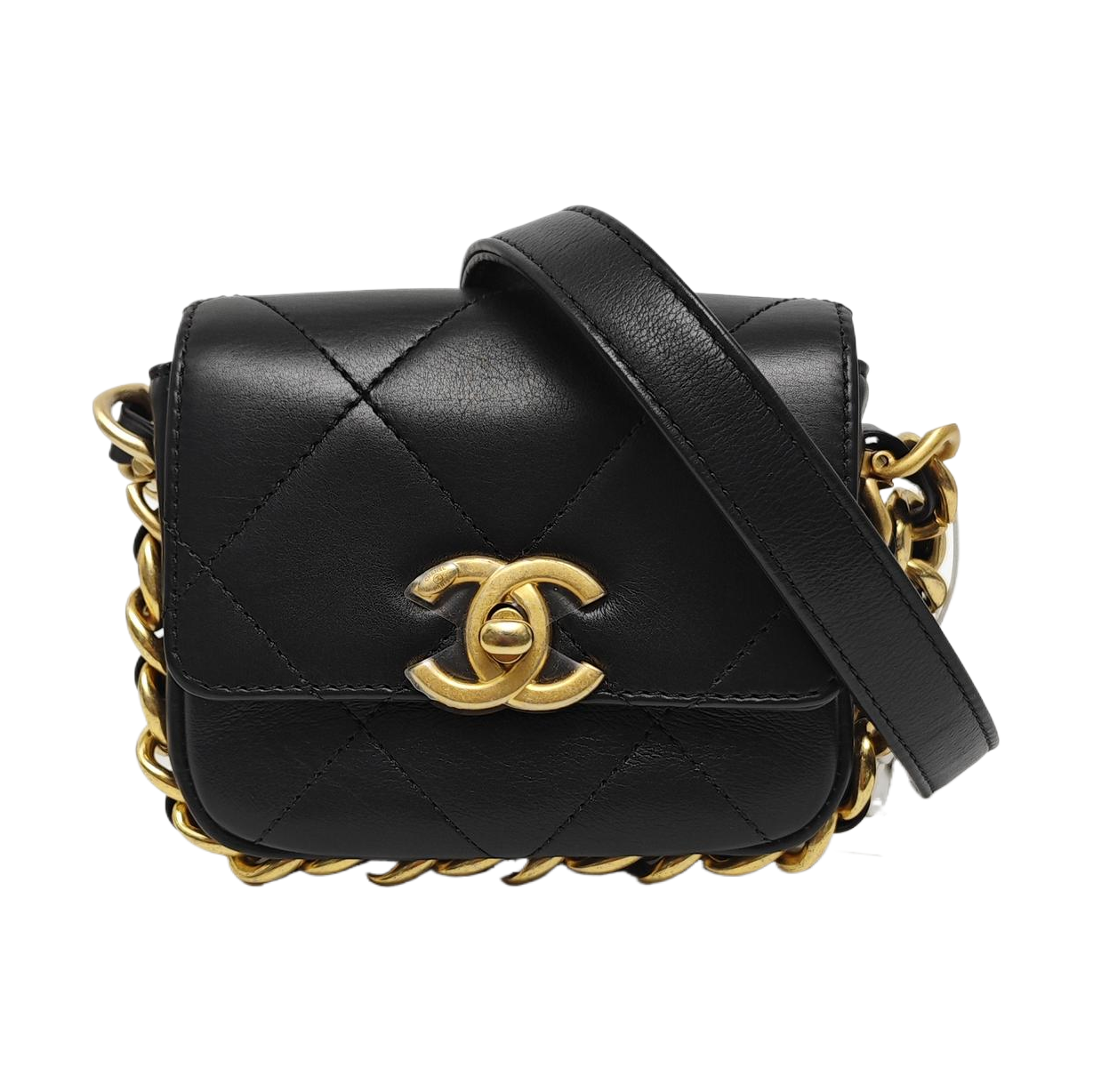 Quilted Calfskin Mini Black
