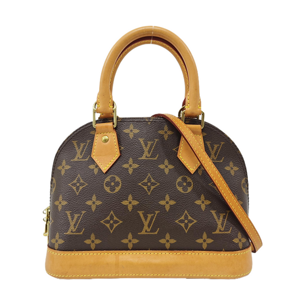 ALMA BB Monogram Coated Canvas Brown