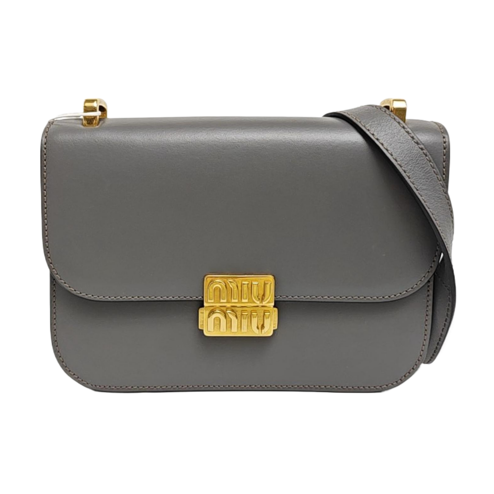 Calfskin Shoulder Bag Gray