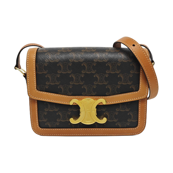 TRIOMPHE Small Coated Canvas Brown