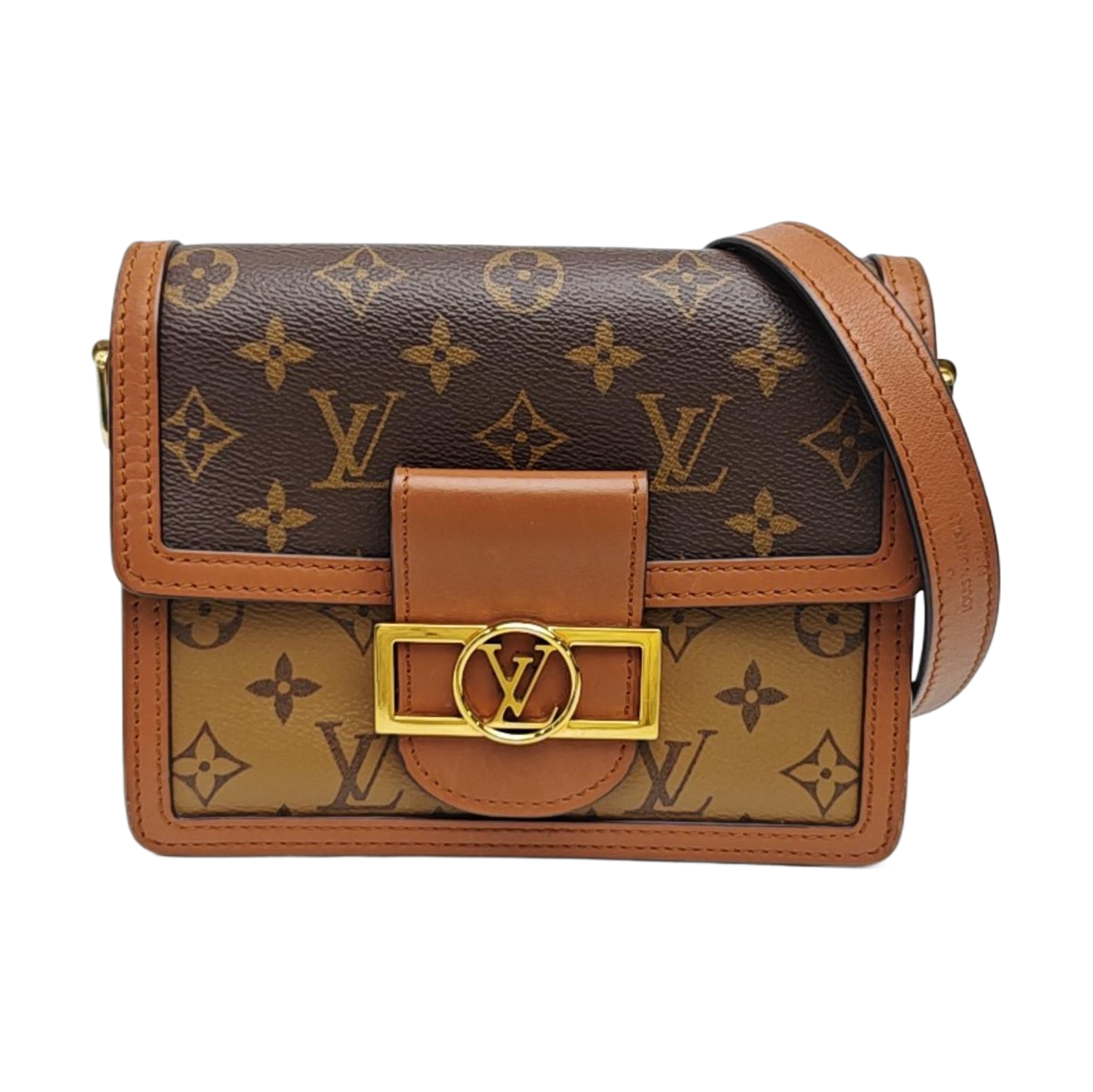 DAUPHINE Mini Monogram Coated Canvas Brown