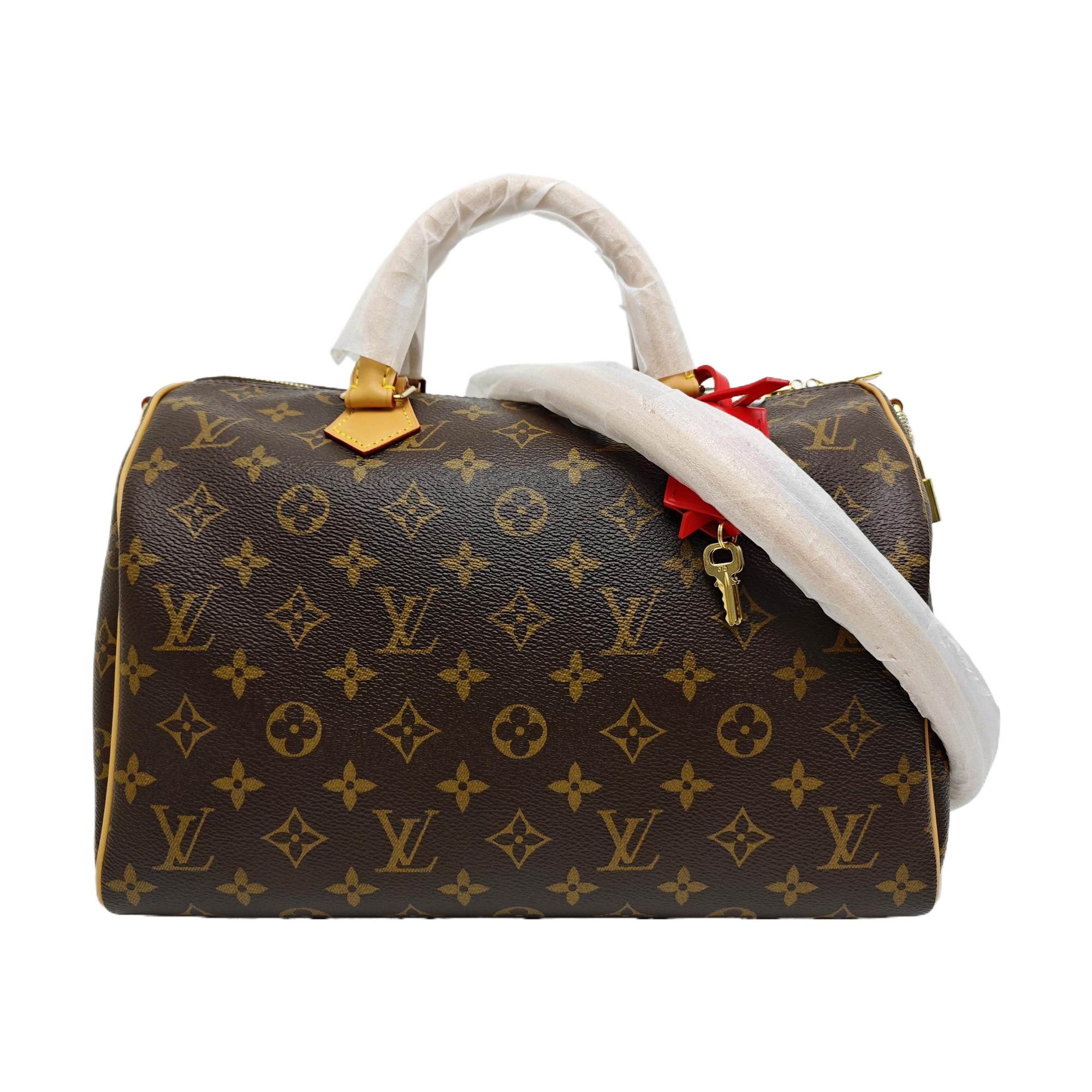 SPEEDY SOFT 30 Monogram Coated Canvas Brown
