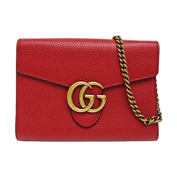 GG Marmont Mini Calfskin Red