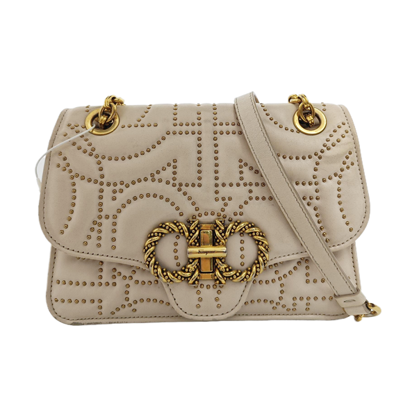 Gancini Quilted Calfskin White