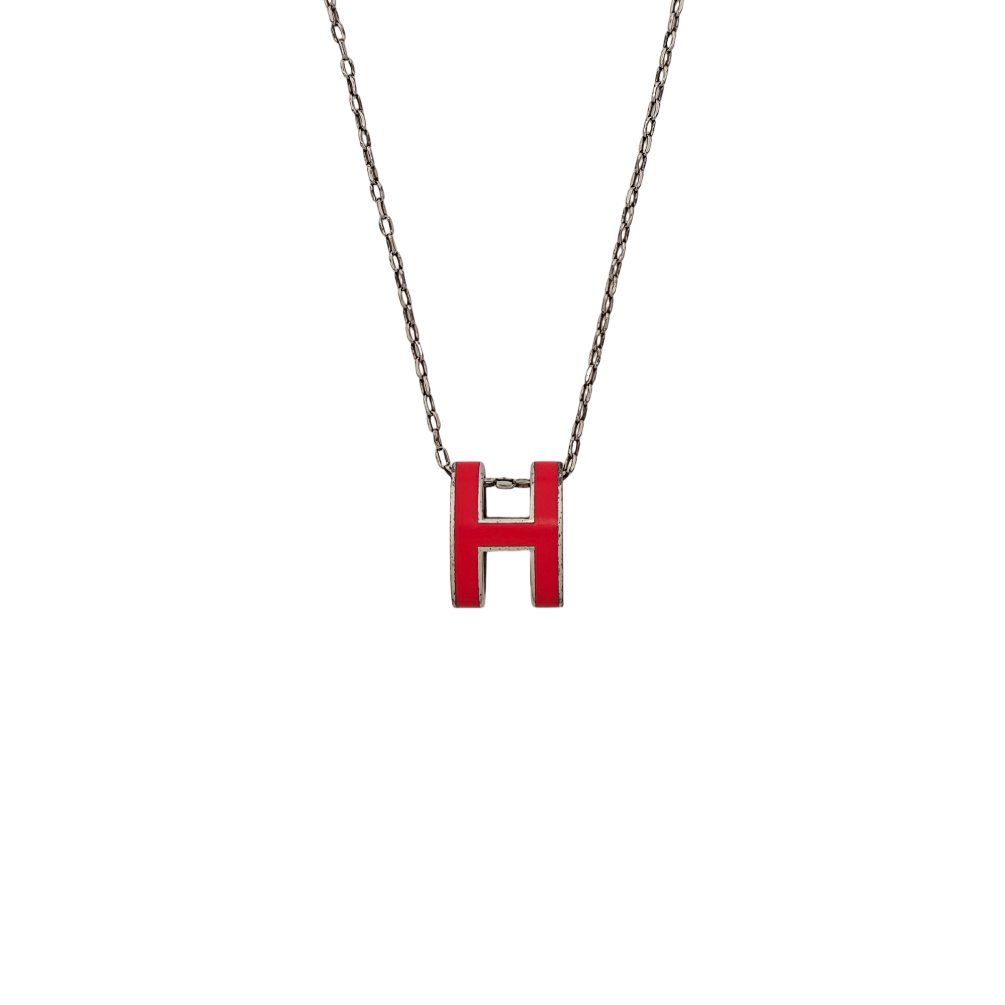 Pop H Metal Silver Necklace