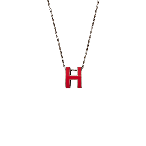 Pop H Metal Silver Necklace