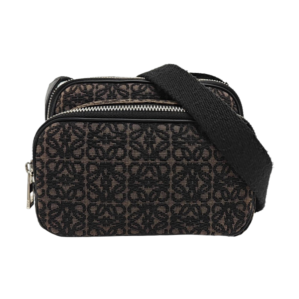 Monogram Fabric Shoulder Bag Gray