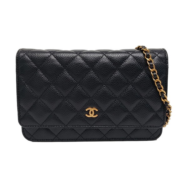 WOC Quilted Grained Calfskin Black