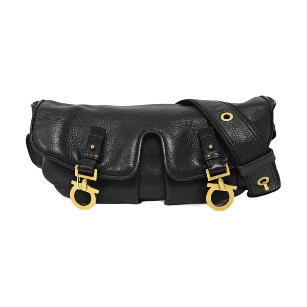 Calfskin Shoulder Bag Black