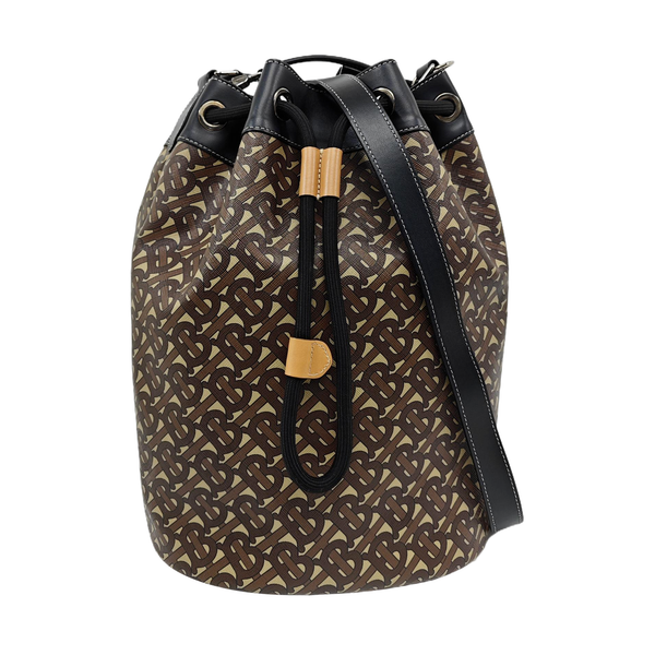 Coated Canvas Tote Bag Brown