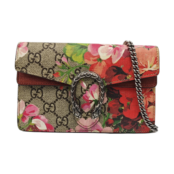 Dionysus Super Mini Monogram Coated Canvas Beige