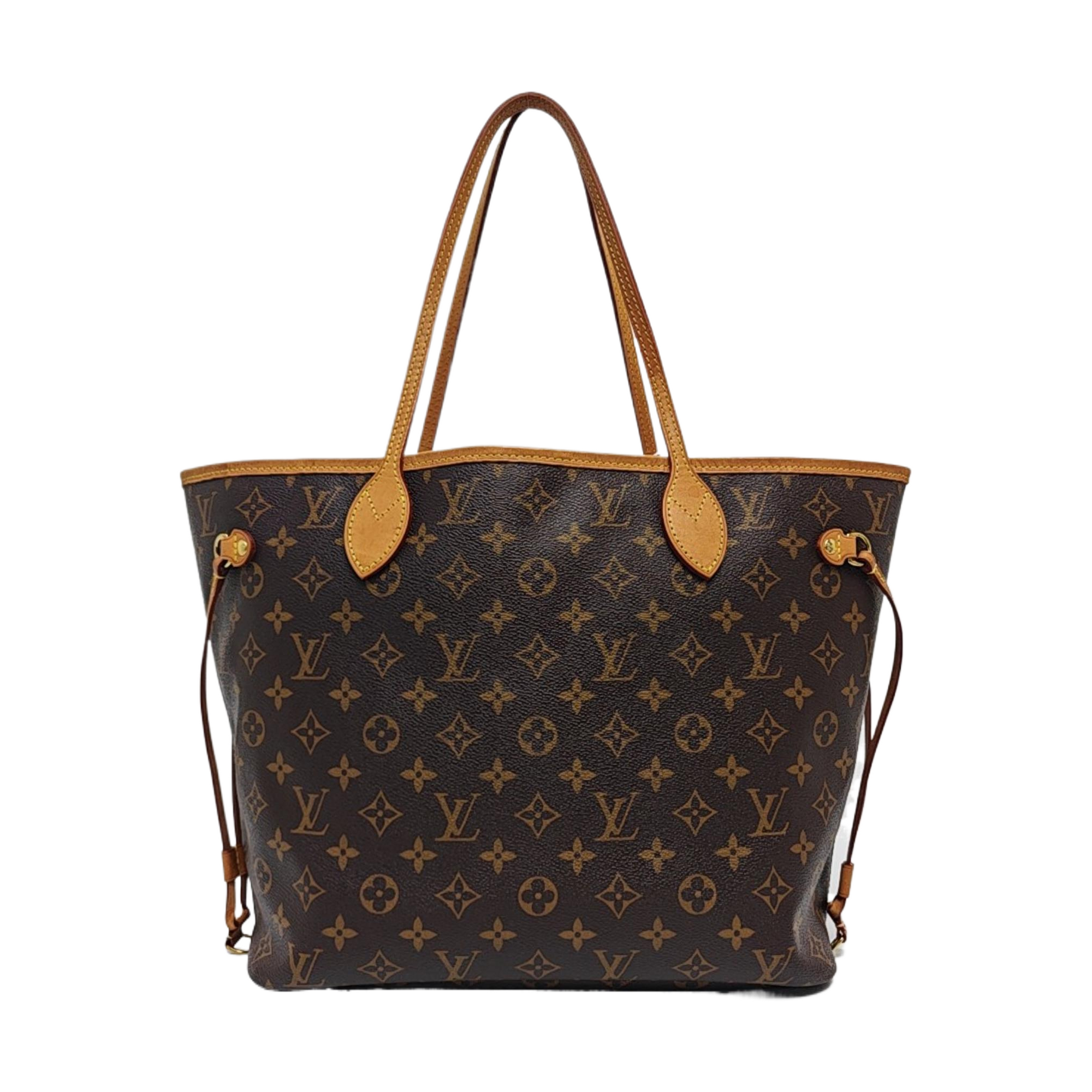 NEVERFULL MM Monogram Coated Canvas Brown