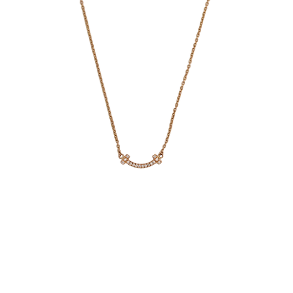 Tiffany T 18k Rose Gold Necklace