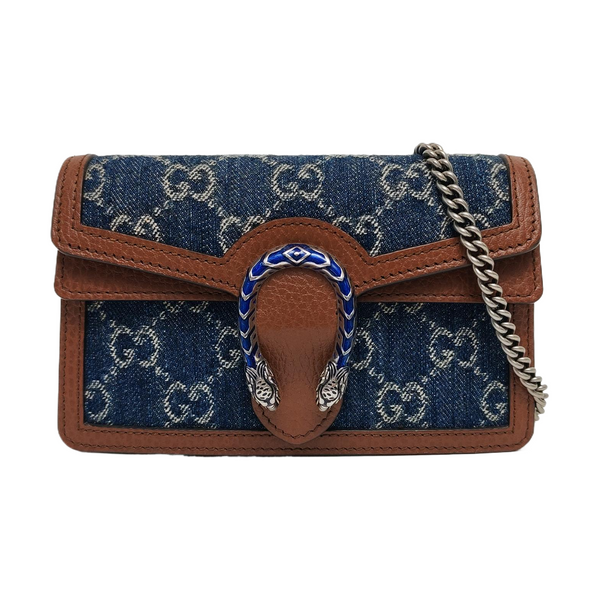 Dionysus Super Mini Monogram Denim Blue