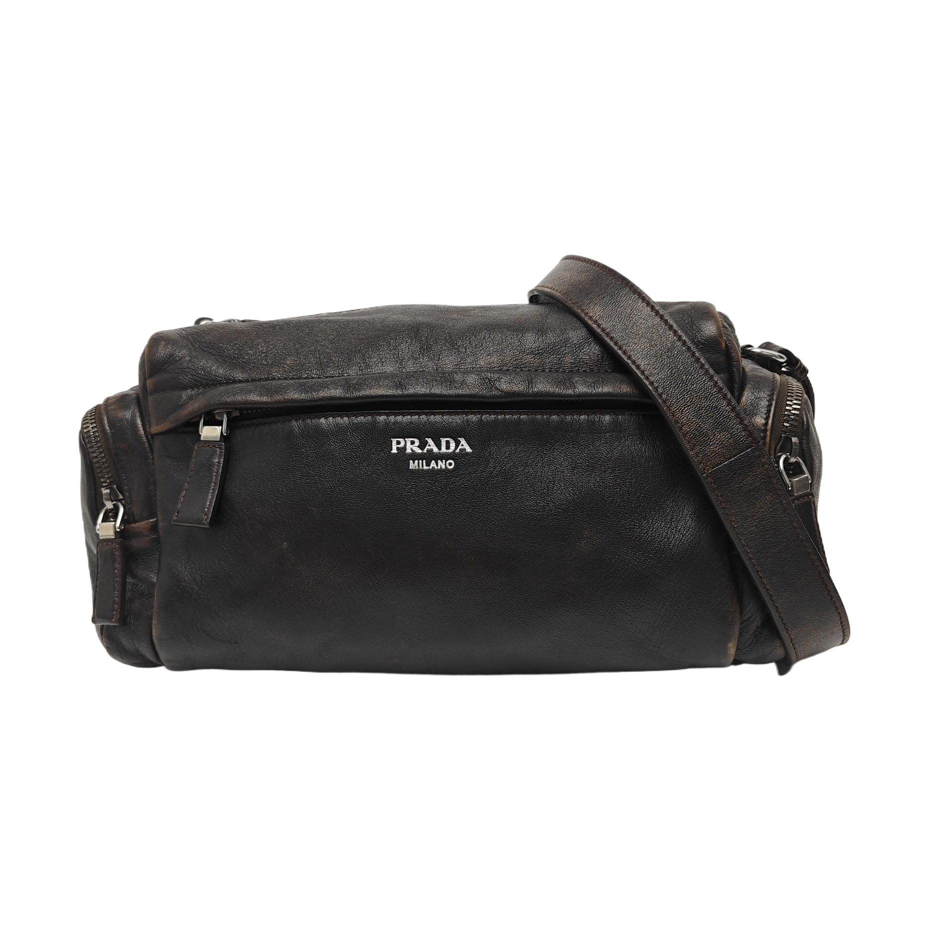 Calfskin Shoulder Bag Brown