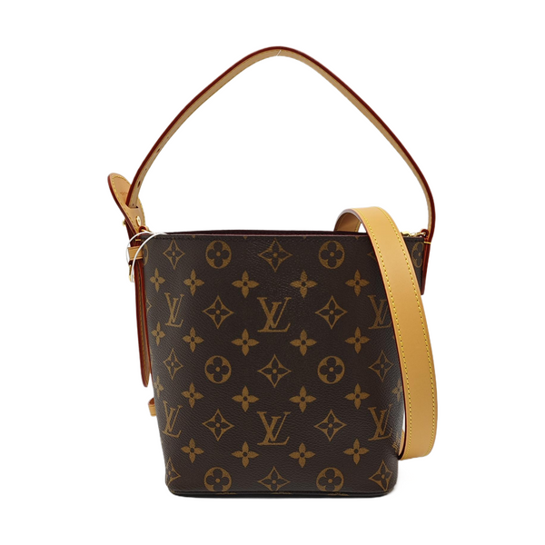 ALL IN BB Monogram Coated Canvas Brown