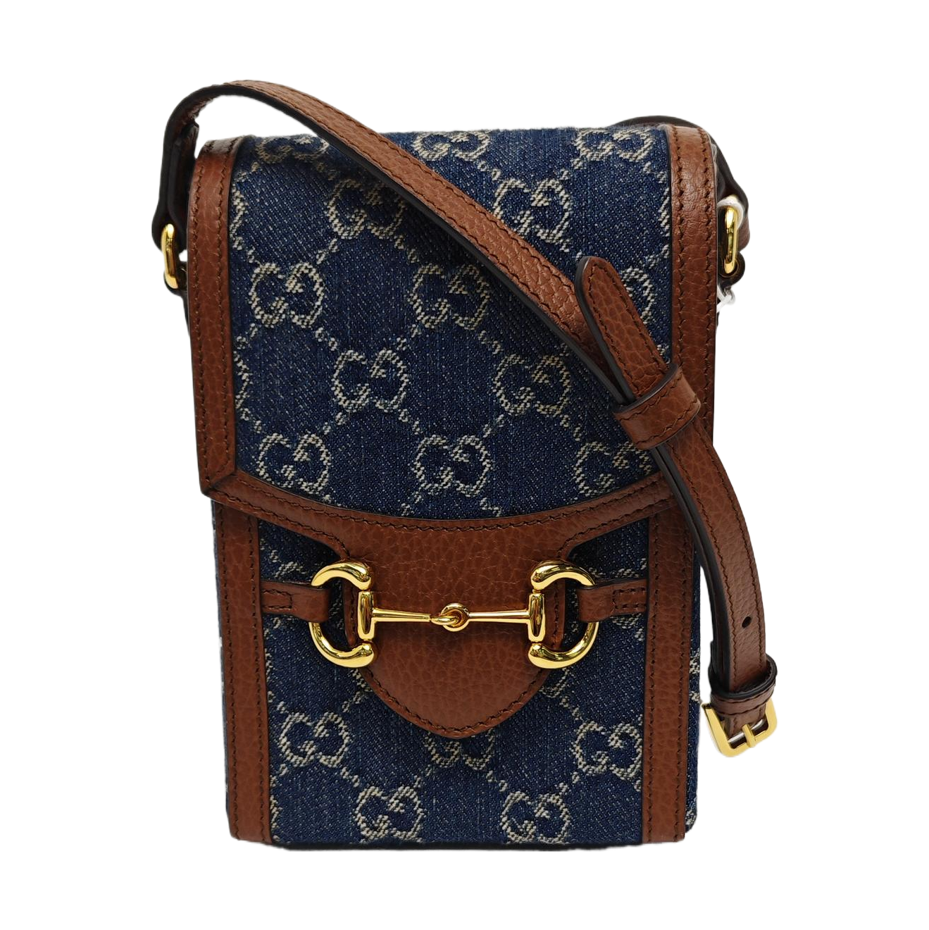 Horsebit 1955 Mini Monogram Denim Blue