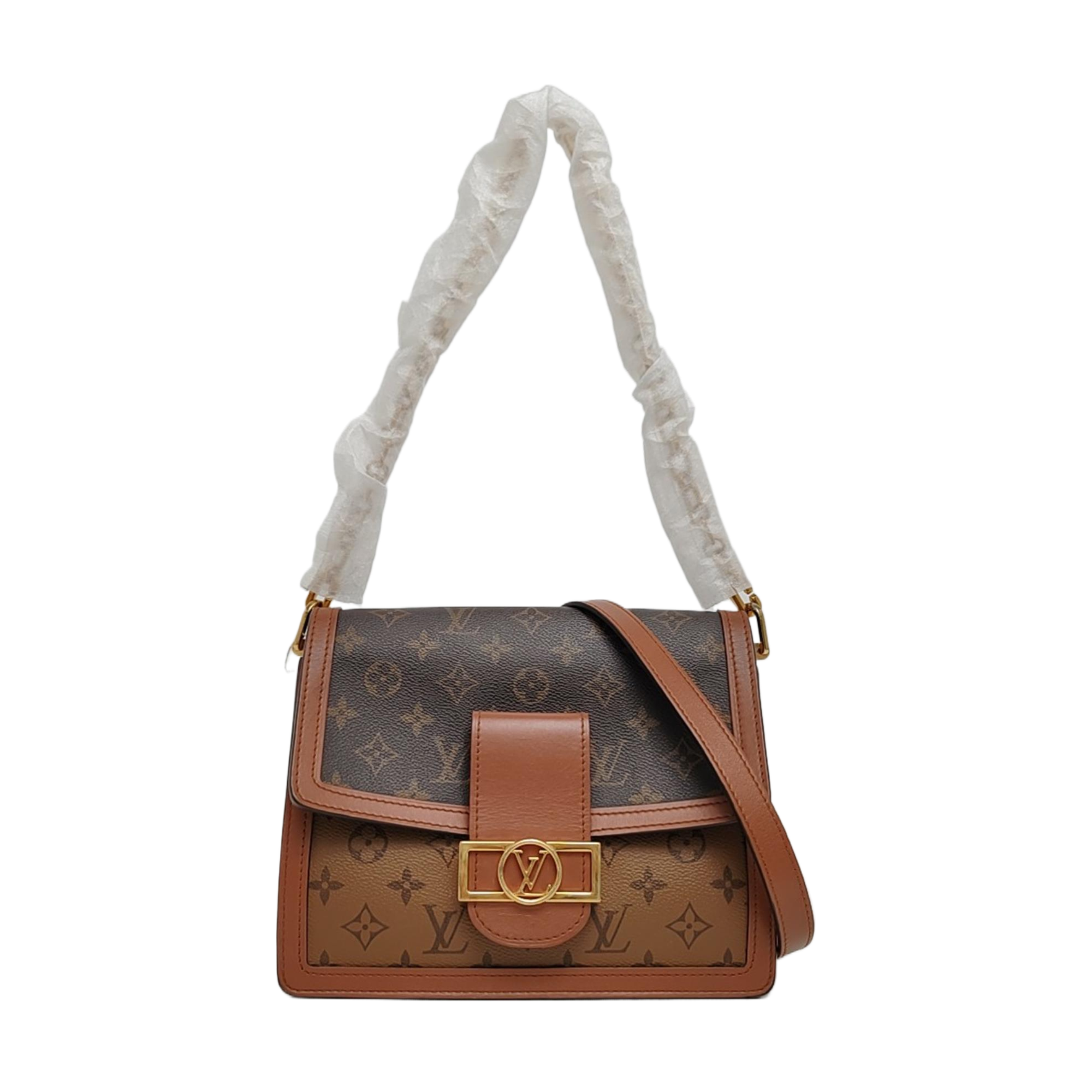 DAUPHINE MM Monogram Coated Canvas Brown