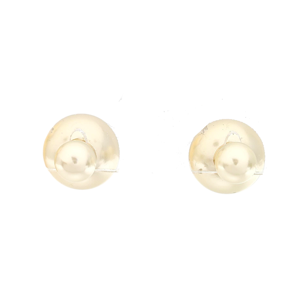 Faux Pearl White Stud Earrings