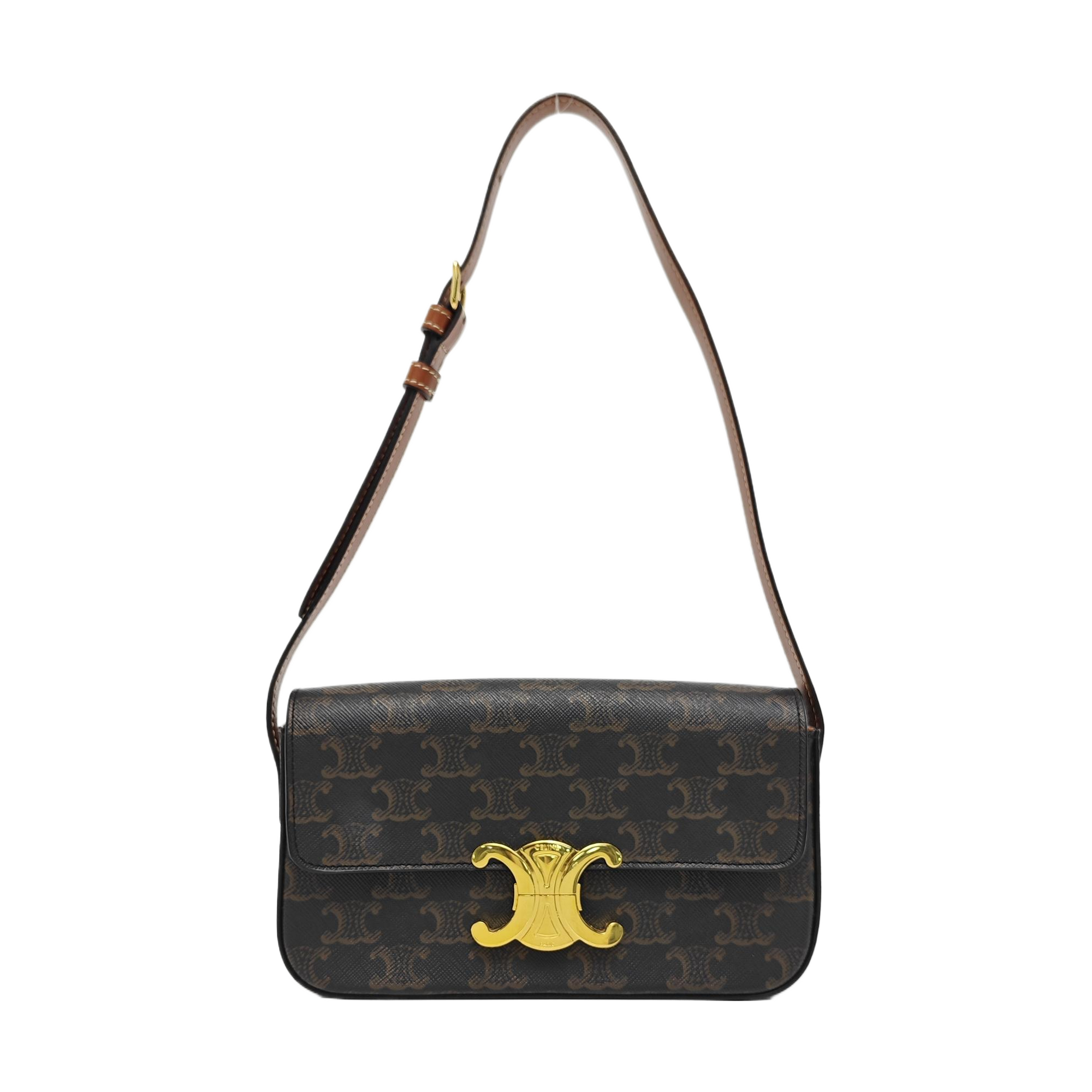 TRIOMPHE Small Coated Canvas Brown