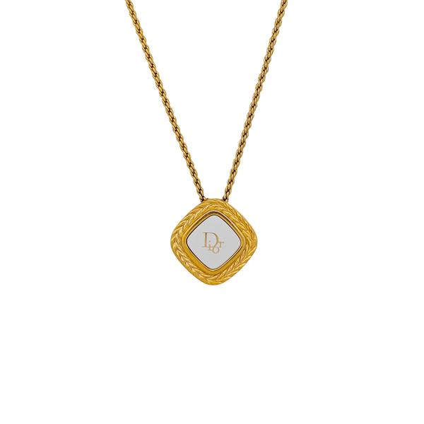 Dior Oblique Metal Gold Necklace