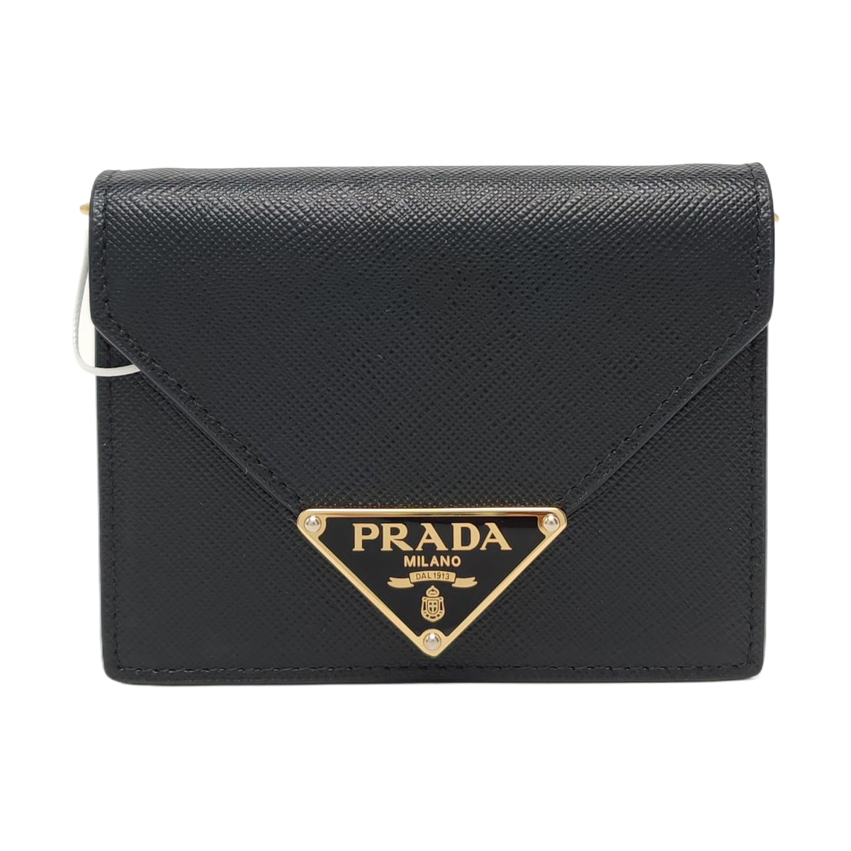 Fold Wallet Saffiano Calfskin Black