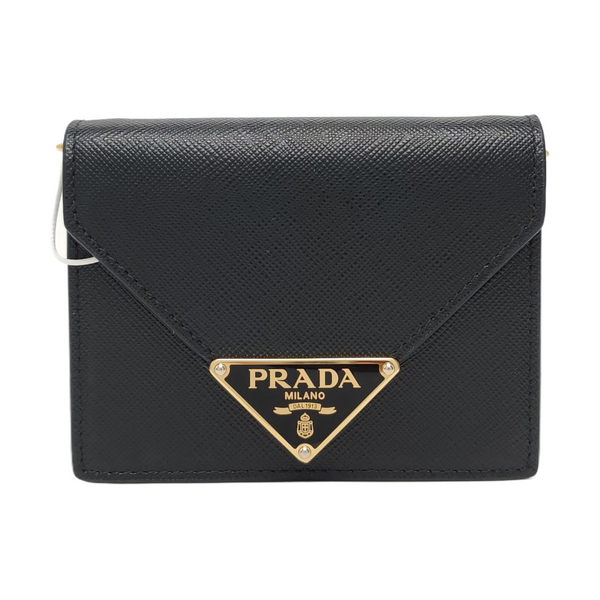 Fold Wallet Saffiano Calfskin Black