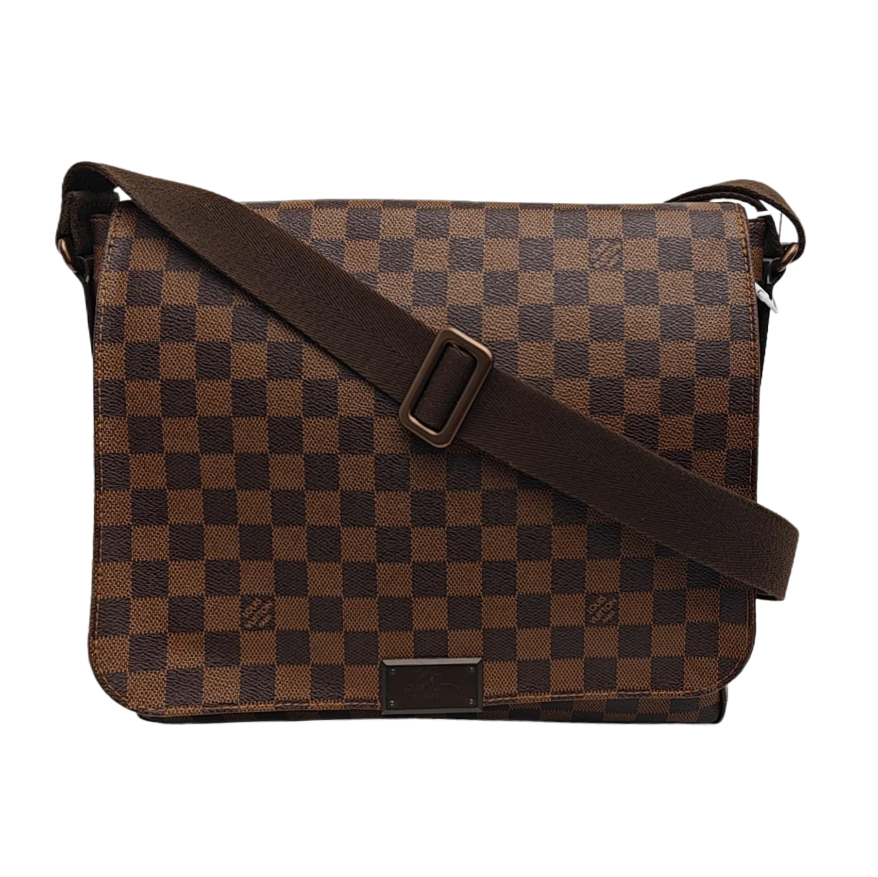 DISTRICT MM Damier Ebene Coated Canvas Brown