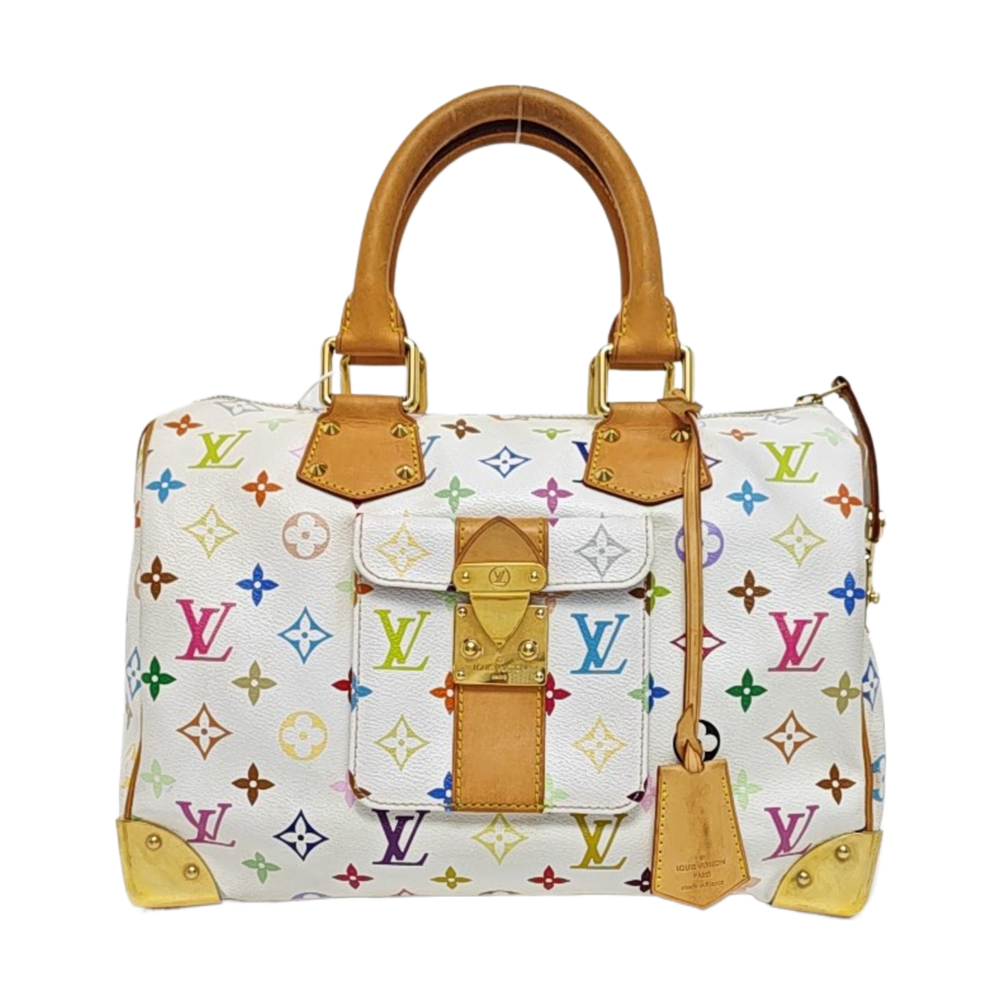 LV × TM SPEEDY 30 Monogram Coated Canvas White