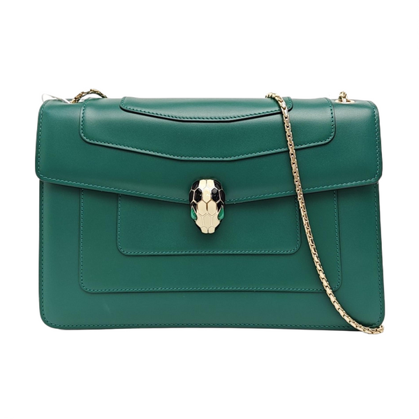SERPENTI FOREVER Medium Calfskin Green