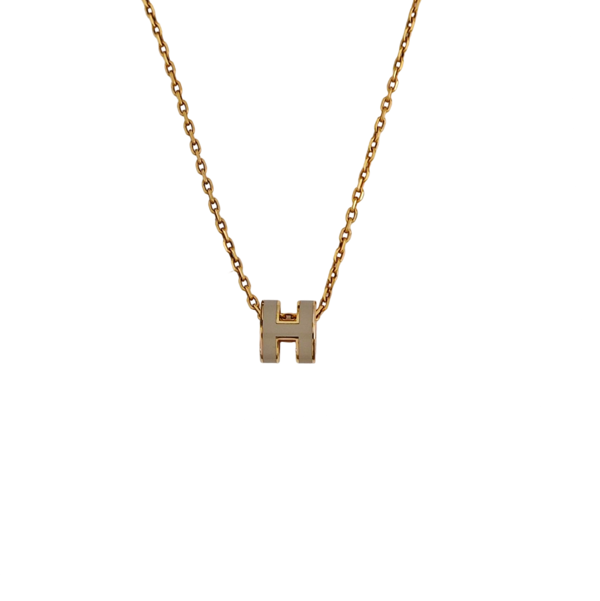 Pop H Metal Rose Gold Necklace