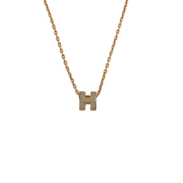 Pop H Metal Rose Gold Necklace