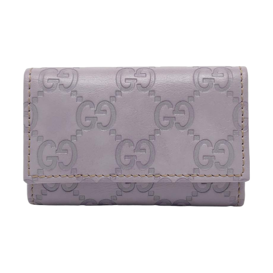 Monogram Calfskin Key Pouch Purple