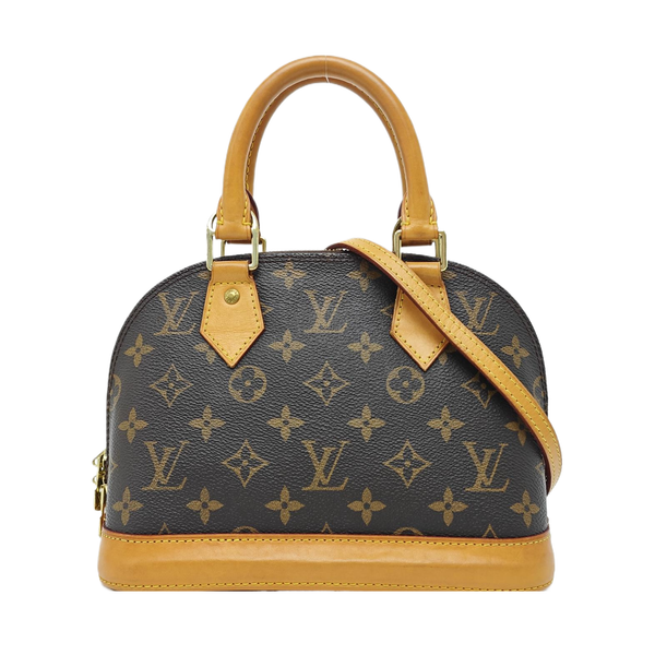 ALMA BB Monogram Coated Canvas Brown