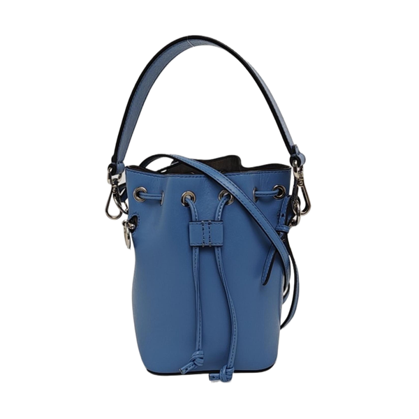 Authenticated pre-owned  Mon Tresor Mini Calfskin Blue - Bucket Bag at Looply