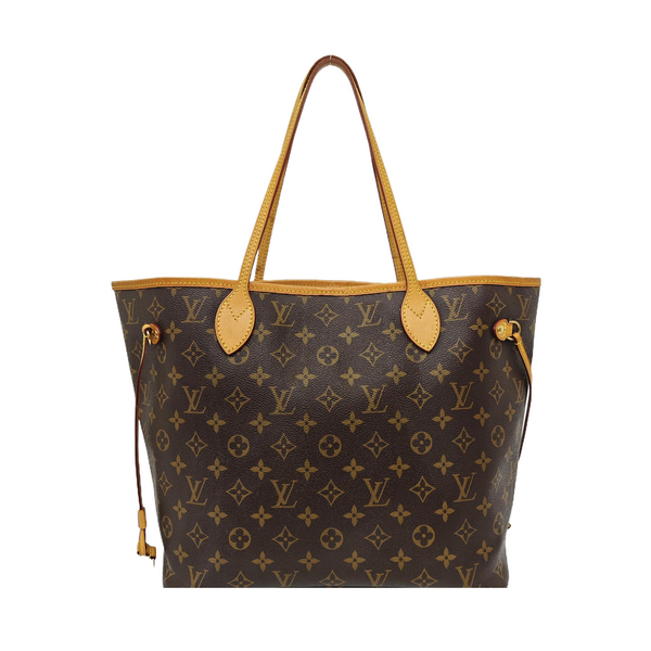 NEVERFULL MM Monogram Coated Canvas Brown