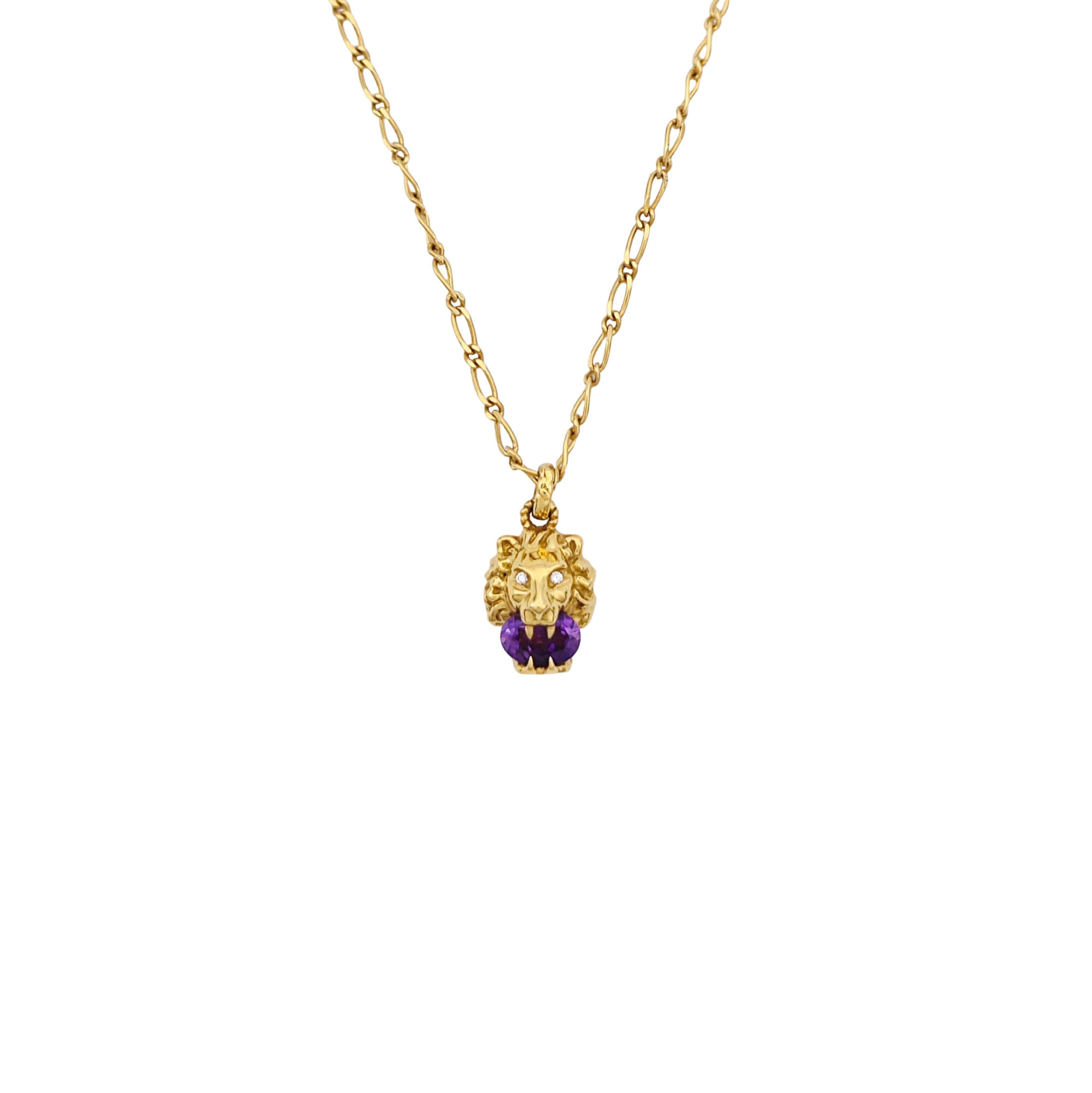 Lion Head 18k Gold Necklace