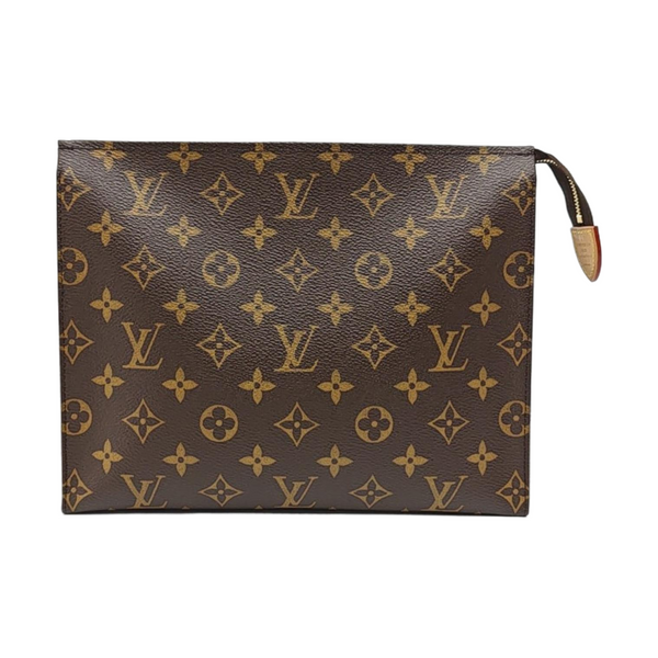 TOILET POCKET 26 Monogram Coated Canvas Brown