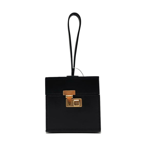 Calfskin Top Handle Bag Black
