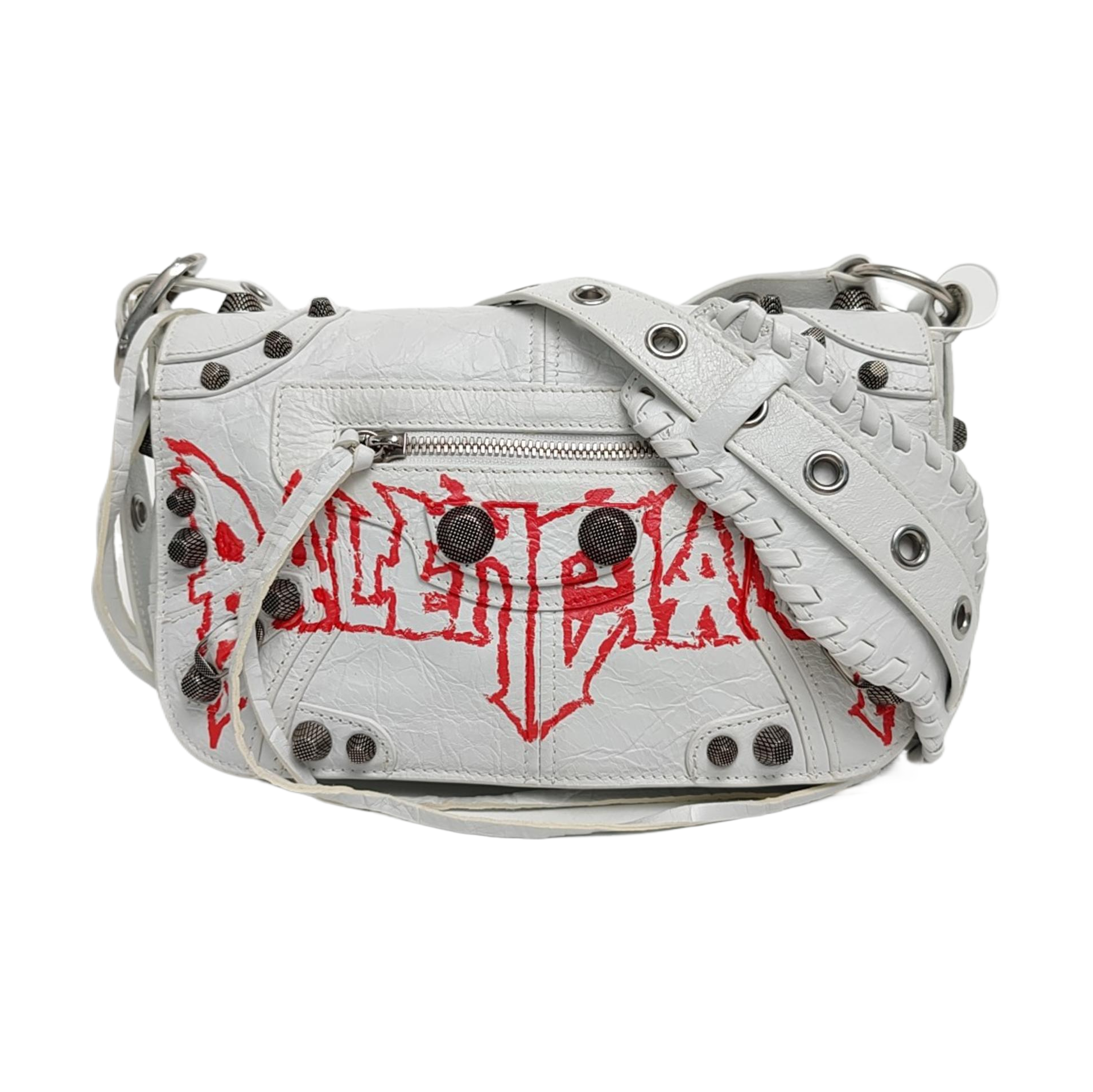Authenticated pre-owned  Le Cagole XS Lambskin White - Shoulder Bag at Looply