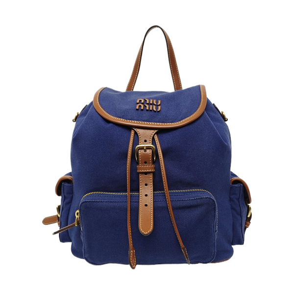 Fabric Backpack Blue