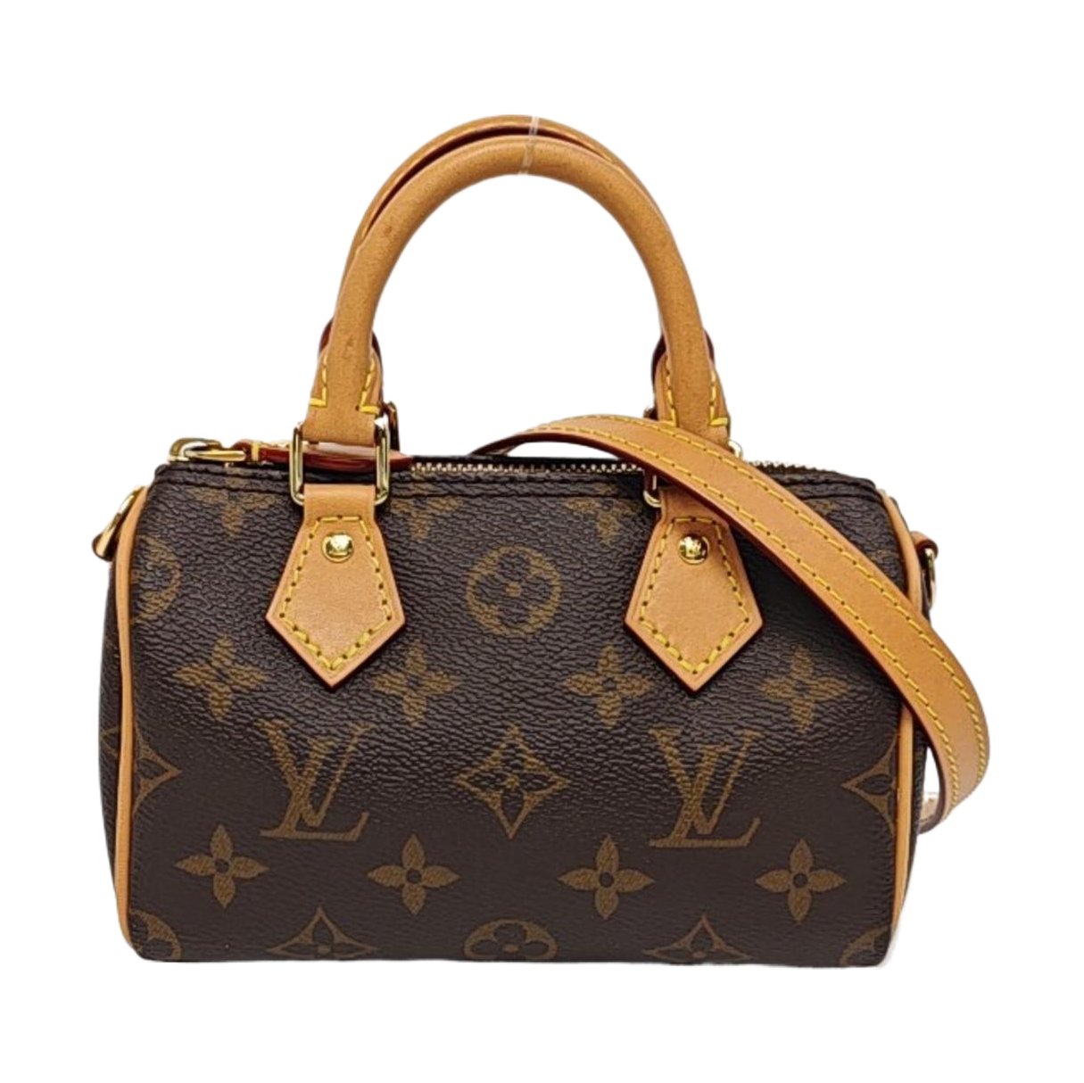 SPEEDY Nano Monogram Coated Canvas Brown
